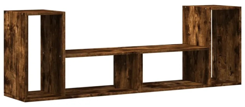 2 db füstös tölgy színű szerelt fa TV-szekrény 75 x 30 x 50 cm