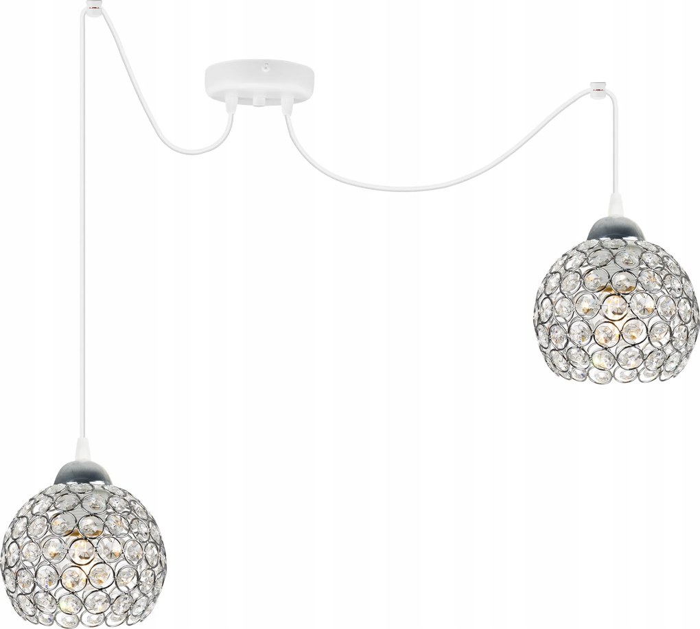 Mennyezeti Lámpa Lógó Csillár Pók Króm Plafon Csillogó Kristályok