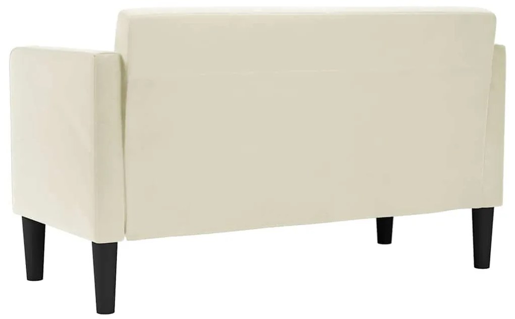 krém bársony loveseat kanapé 111 cm