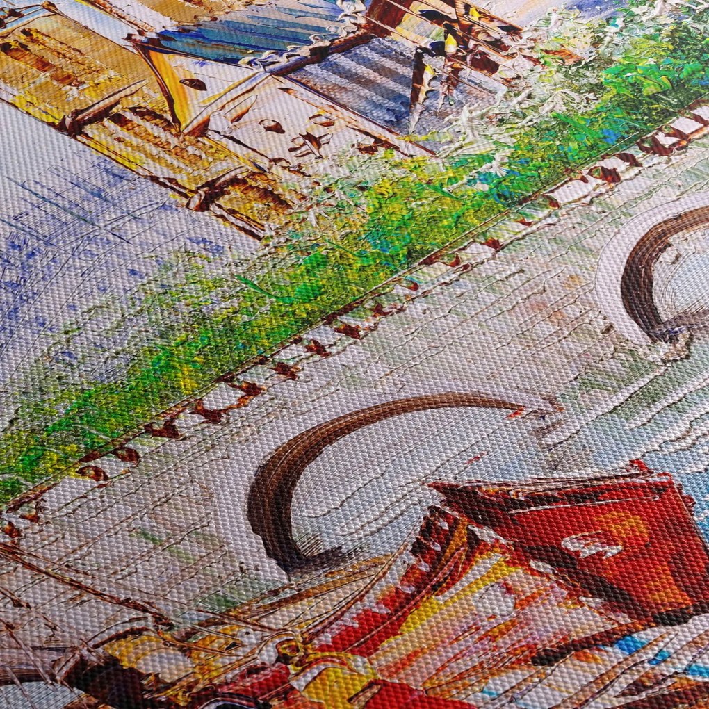 Kép - Olajfestmény a városról (70x50 cm)