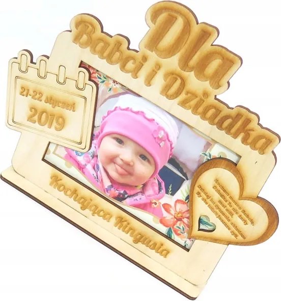 Személyre Szabott Képkeret Nagymama, Nagypapa Napjára KU11