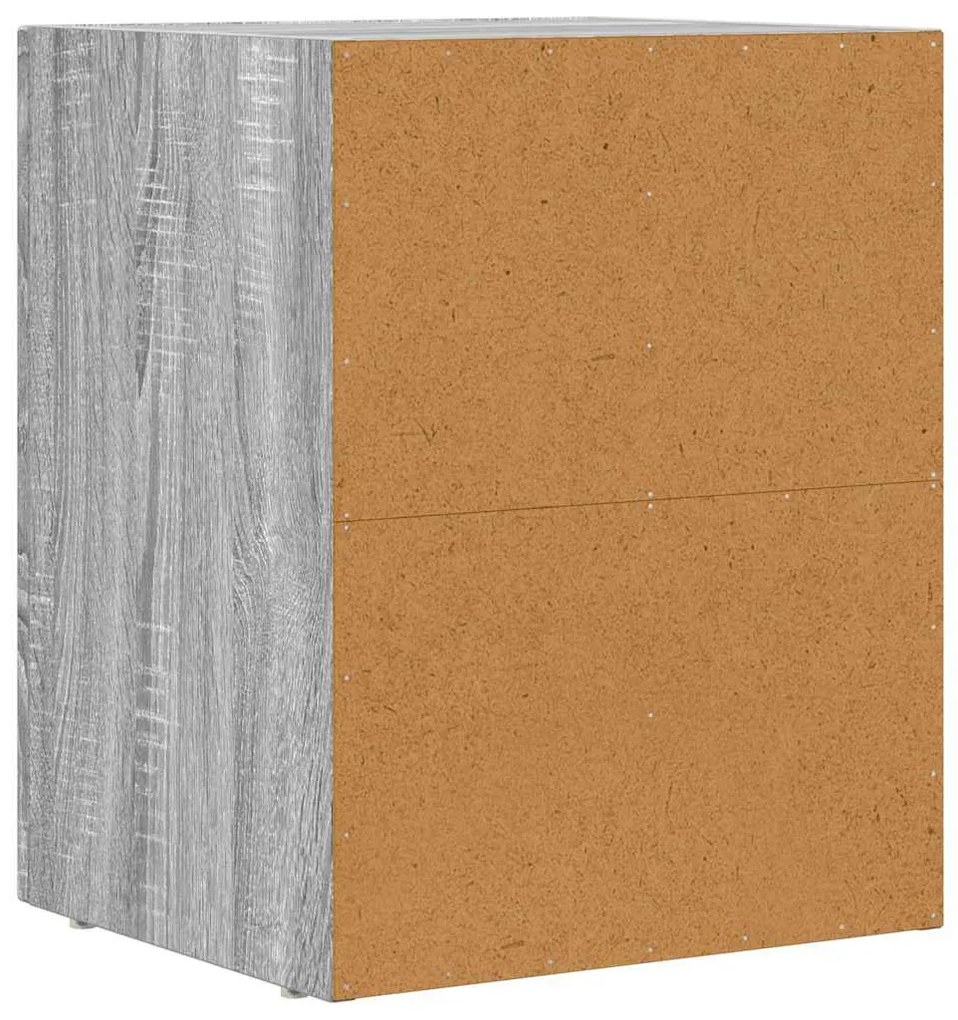 Éjjeli asztal 2 pcs Szürke Sonoma 40 x 35 x 50 cm Faanyag