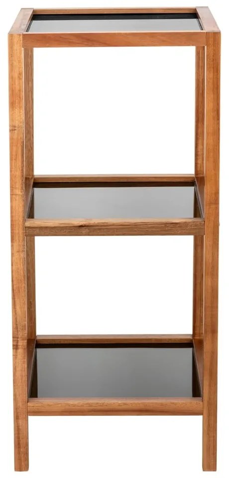Fekete-natúr színű üveg fürdőszobai polcos állvány 36x79 cm Fondi – Wenko