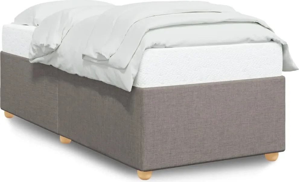 vidaXL tópszínű szövet ágykeret matrac nélkül 90x200 cm