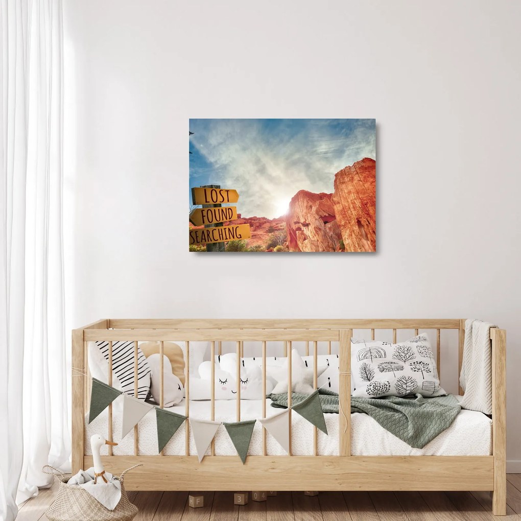 Mutatók felirattal képe (üvegen) (70x50 cm)