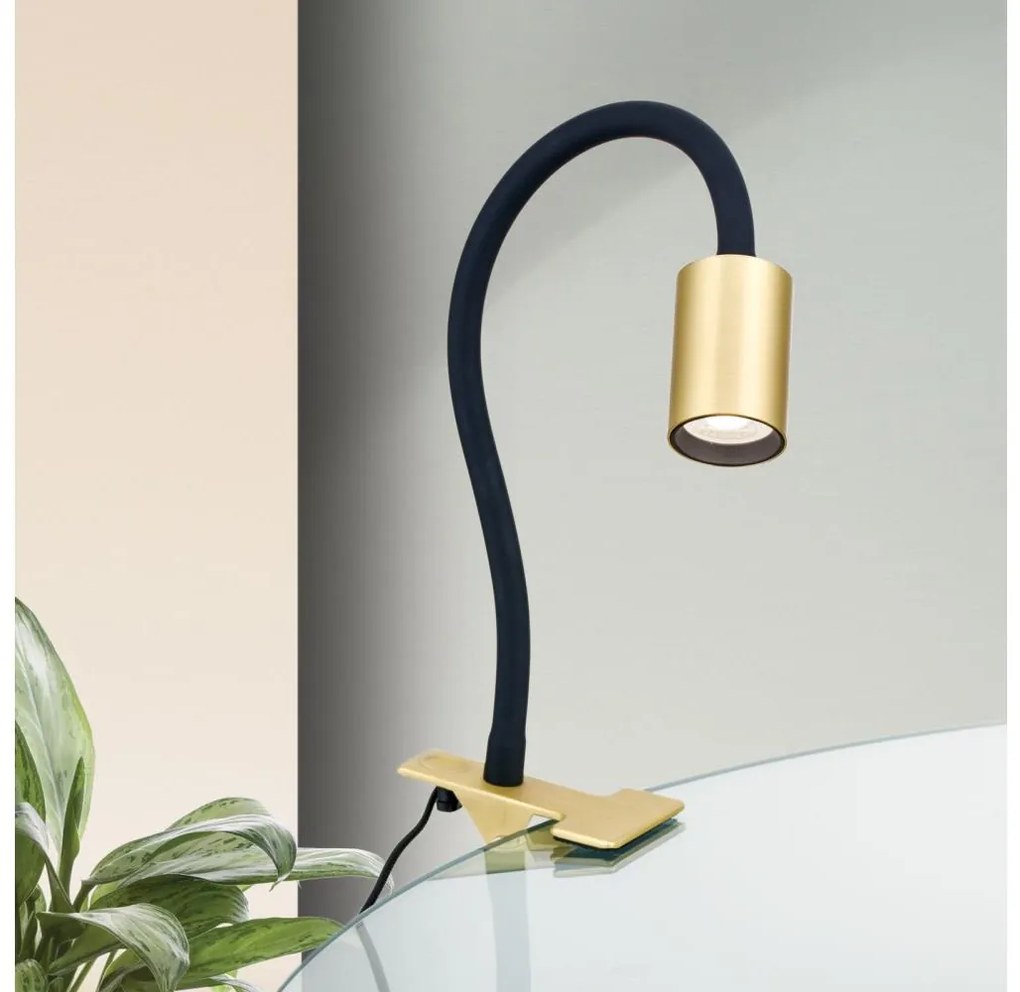 Orion Str 10-489 - LED Rugalmas asztali lámpa klipsszel KURT LED/5W/230V arany