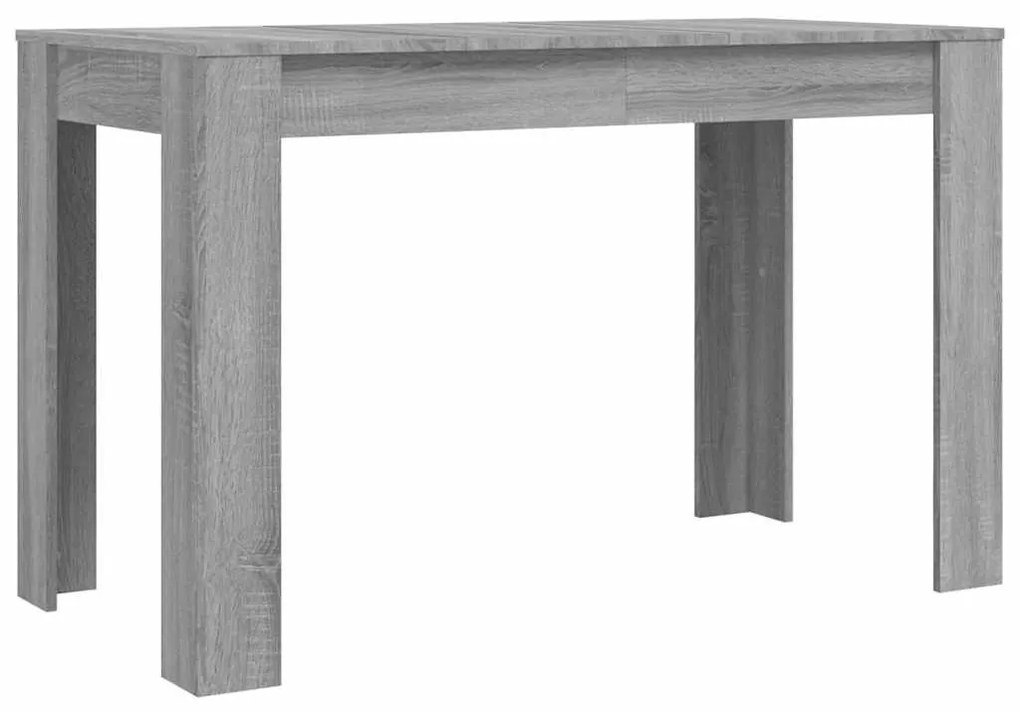 Szürke tölgyszínű szerelt fa étkezőasztal 120 x 60 x 76 cm