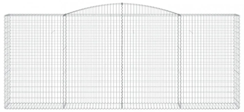 vidaXL 10 db íves horganyzott vas gabion kosár 400x50x160/180 cm