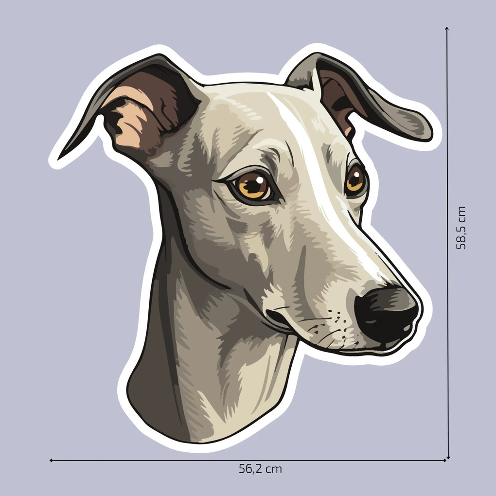 PIPPER. Matrica Whippet Méret: 60cm