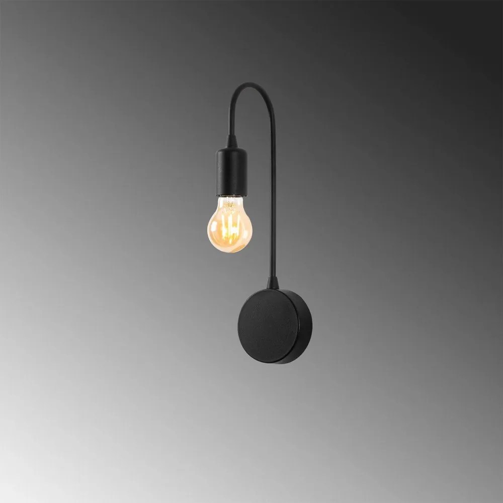 Fekete fali lámpa Baston – Opviq lights