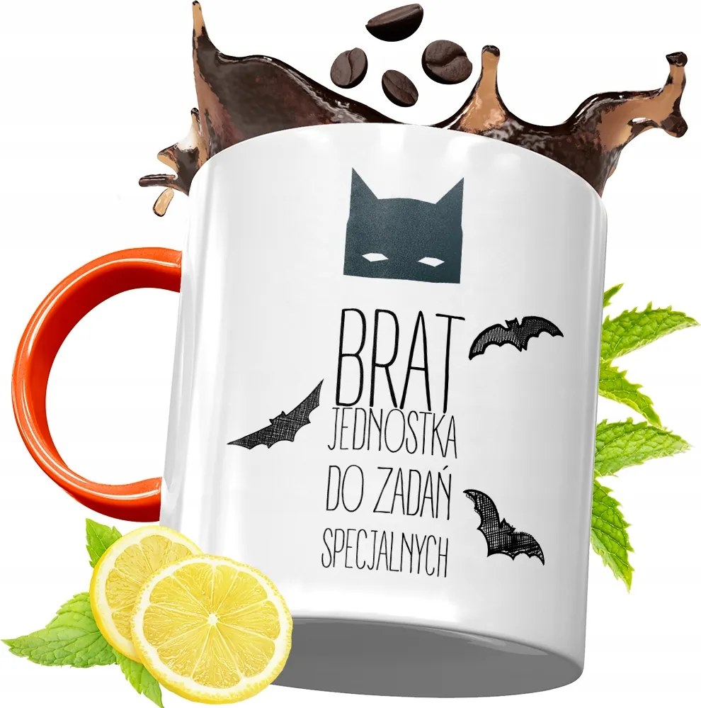 Narancssárga Bögre Testvérnek Ajándékba, fényképes nyomattal