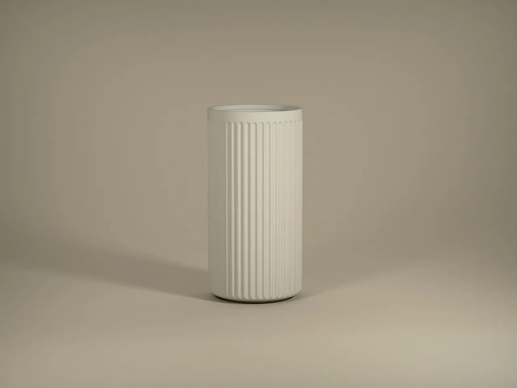 Turris virágcserép, selymes fehér, többféle méretben - Pottery Pots méret: L - ⌀ 44, óra. 88 cm