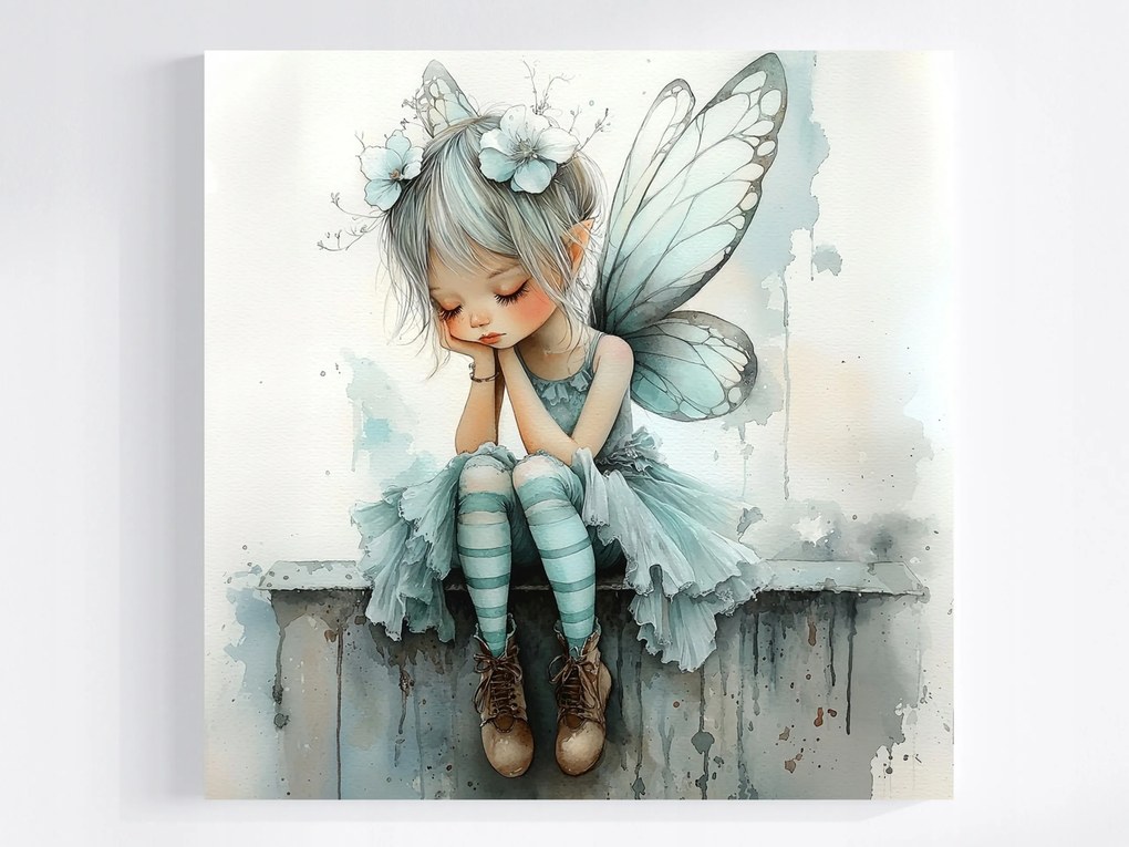 Canvas Vászonkép Mese Fantázia Tündér Manó Pillangó Lélek 40x40