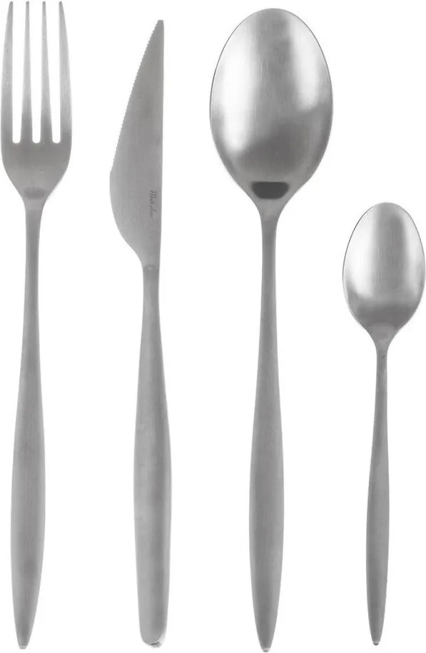 Ezüstszínű rozsdamentes acél evőeszköz készlet 24 db-os – Orion