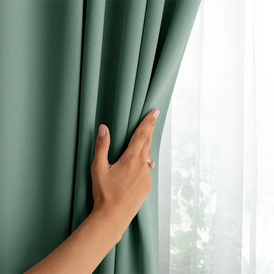 AmeliaHome Blackout EYELETS függöny, mentaszínű, 140 x 245 cm
