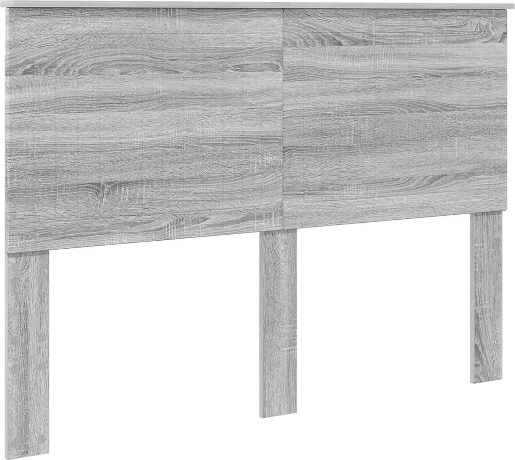 vidaXL Fejtámla fejtámlával Szürke Sonoma 140 cm Faanyag