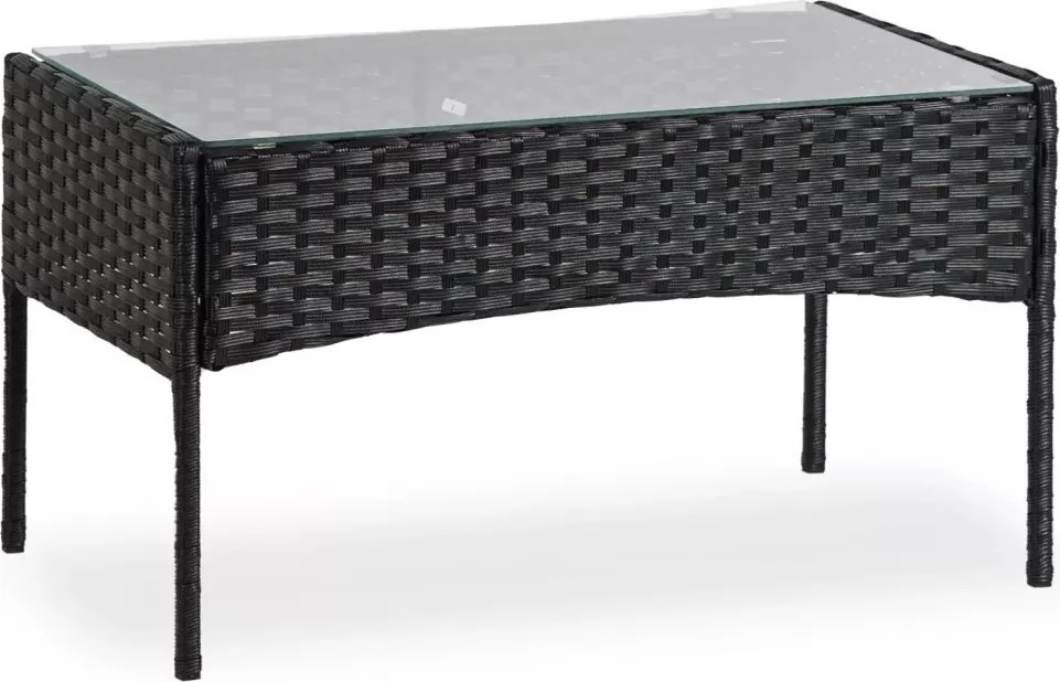 MISSISSIPI kerti bútor szett, fekete-bézs – raktárról