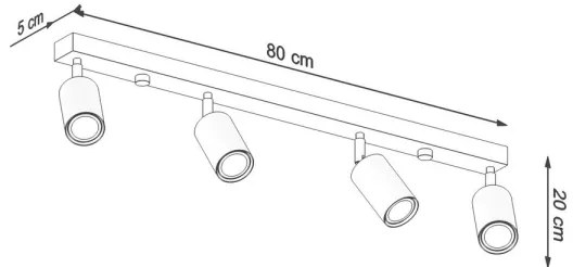 Sollux SL.1042 - Spotlámpa BERG 4xGU10/40W/230V