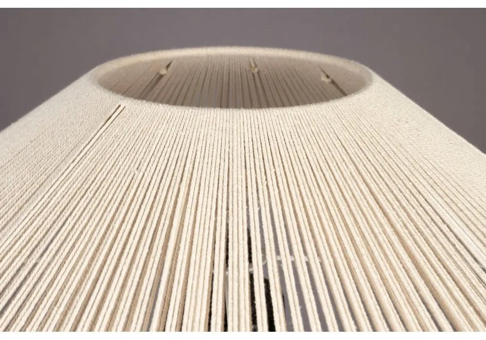 Fekete-fehér asztali lámpa textil búrával (magasság 62 cm) Elon – Dutchbone