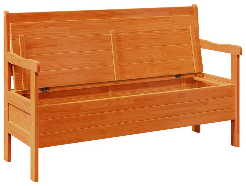 Kerti pad Barna 119 x 76 x 44cm Tömör fenyőfa