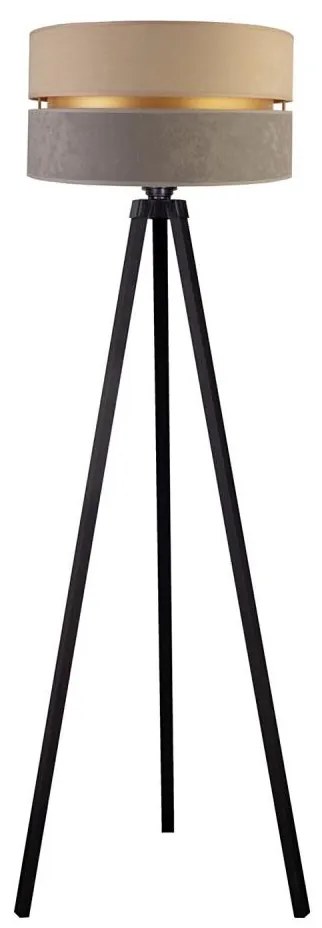 Duolla - Állólámpa DUO 1xE27/60W/230V átm. 44 cm bézs/szürke/wenge