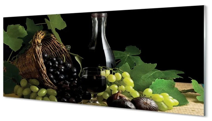Üvegképek Trash bor szőlőlevél 120x60cm