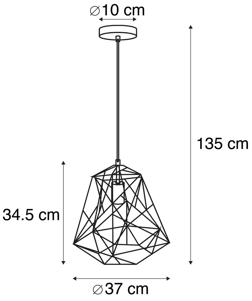 Ipari függőlámpa arany - Framework Basic