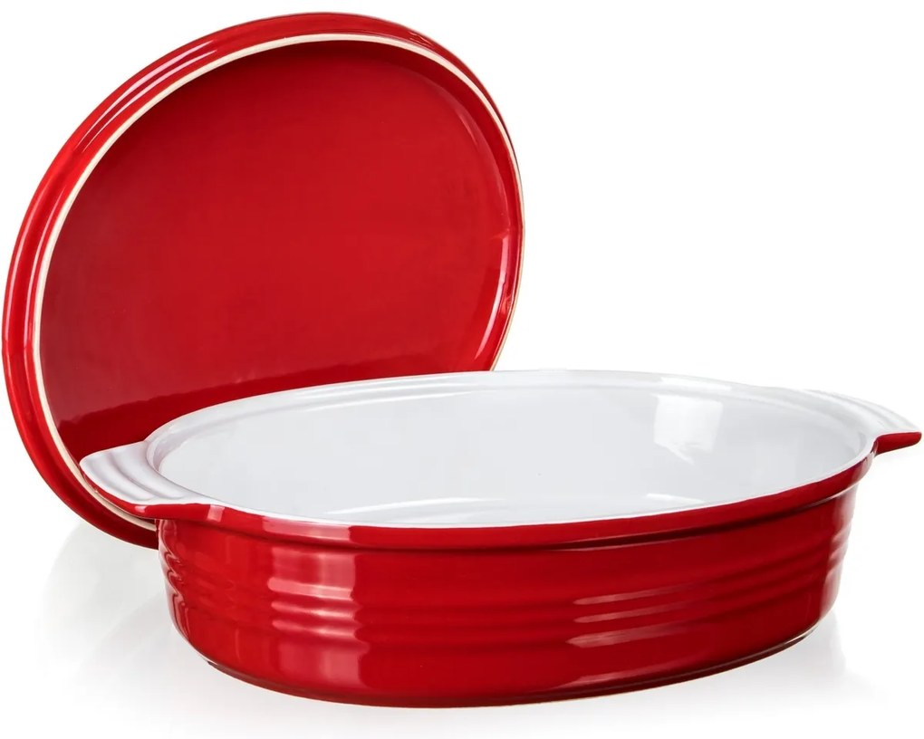 Banquet Culinaria Red foma ovális sütőedény fedéllel 3,6 l, 3,6 l
