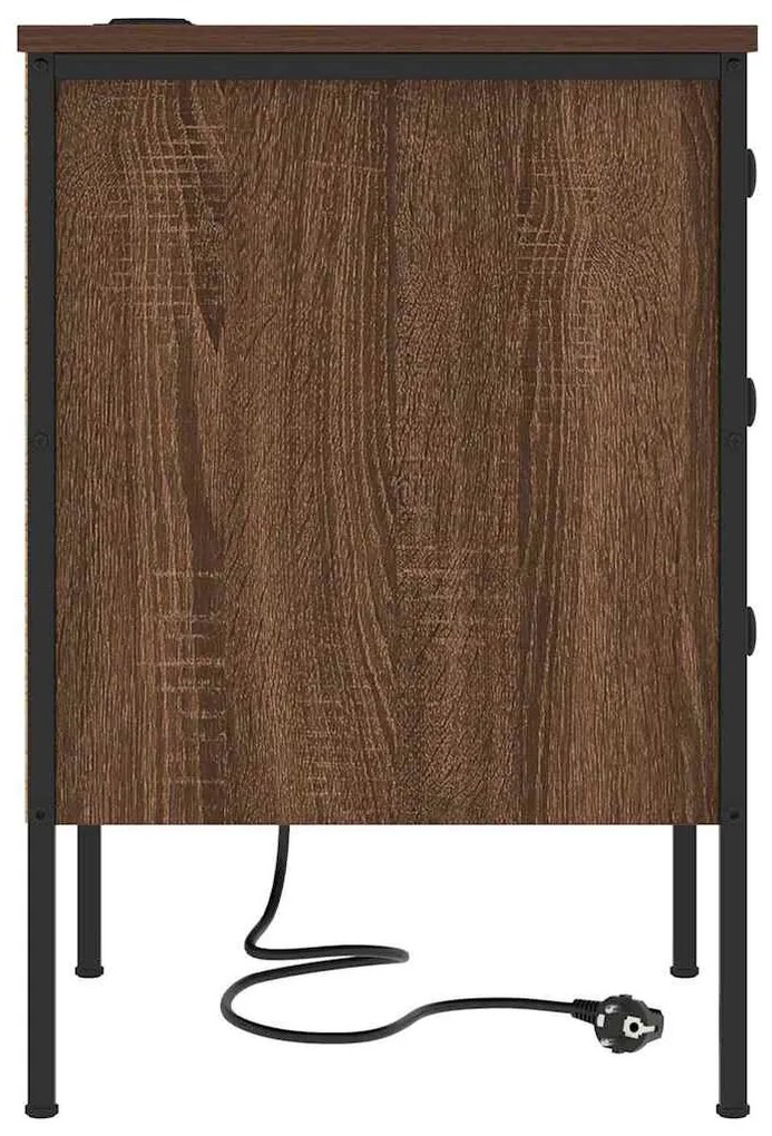 Éjjeli Szekrények 2 pcs barna tölgy 42 x 41 x 61 cm Faanyag