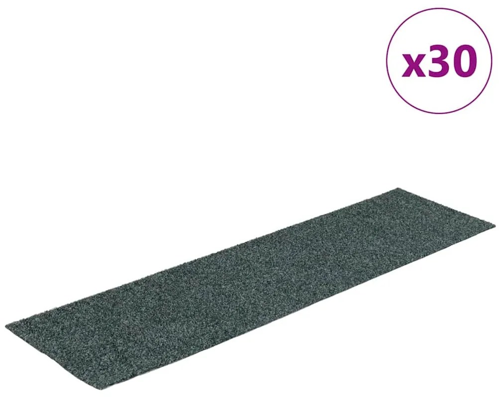 30 db zöld lépcsőszőnyeg öntapadós téglalap alakú 76x20 cm