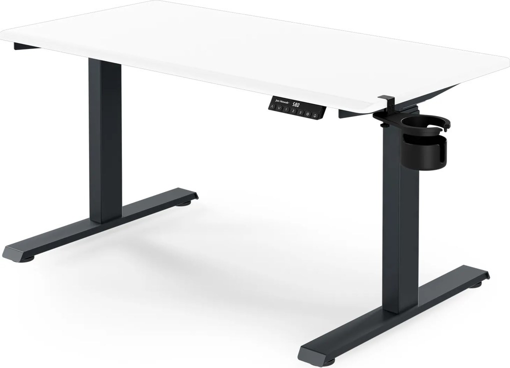 Elektromos íróasztal magasságállítással ergonomikus antracit-fehér, 1200x600 mm: ARIA