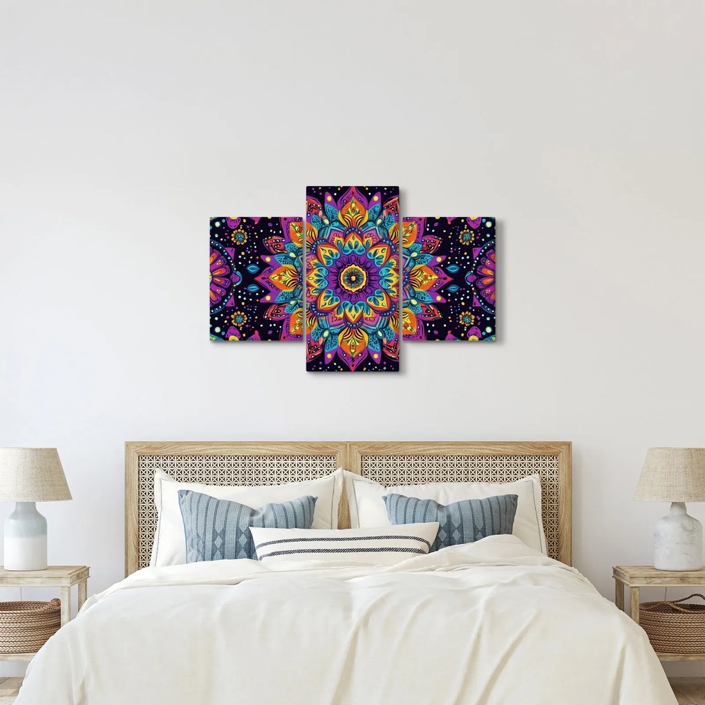 Kép - Kaleidoszkópos mandala (90x60 cm)