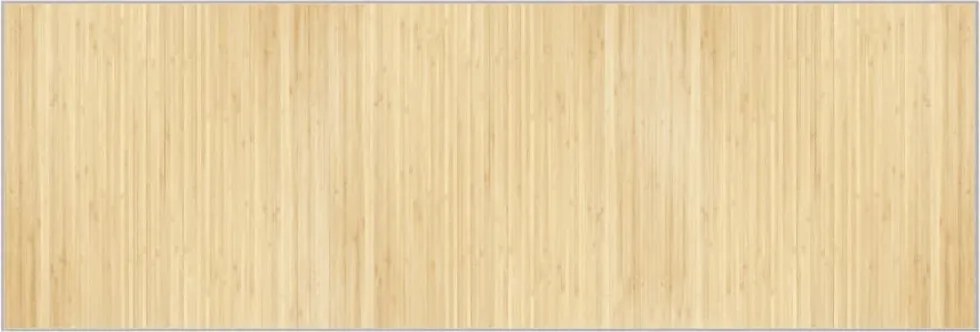 vidaXL négyszögletű világos természetes bambusz szőnyeg 100 x 300 cm