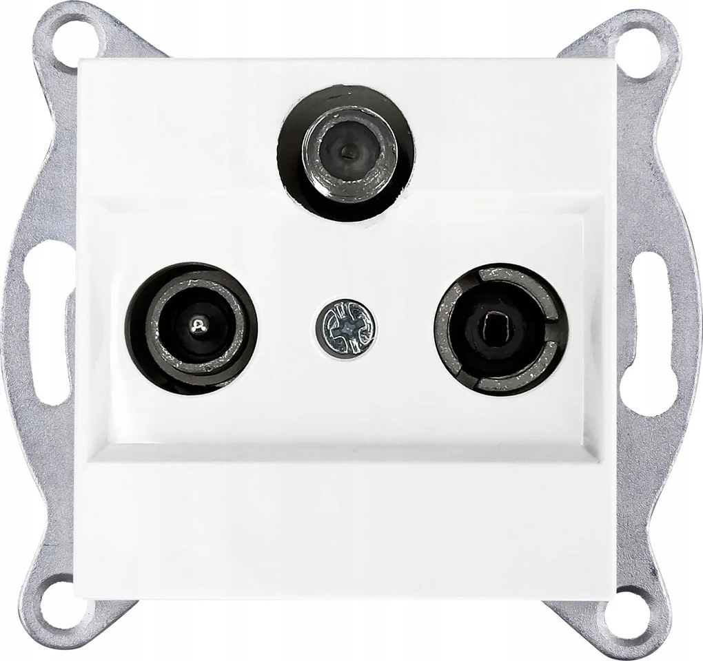 Exen Műholdas Rtv-sat végzáró antenna aljzat szűrővel Fehér 279/01E