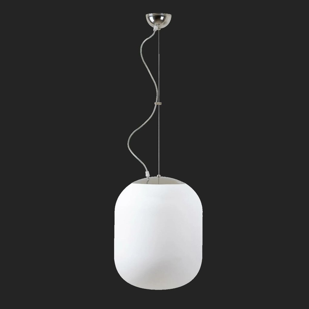 Osmont 58166 Tania L2 függesztett üveg lámpa rozsdamentes acél polírozott fehér IP40 1