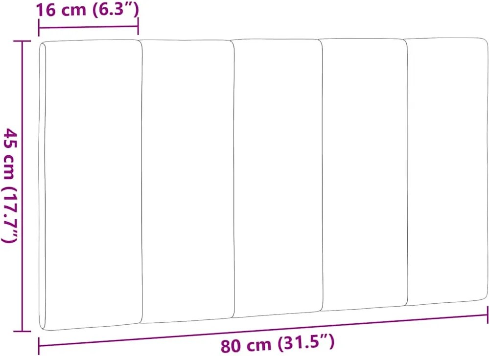 tópszínű szövet fejtámla párna Hanko 80 cm
