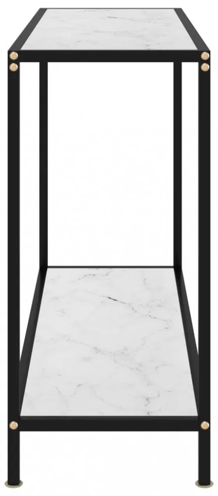 fehér edzett üveg tálalóasztal 100 x 35 x 75 cm