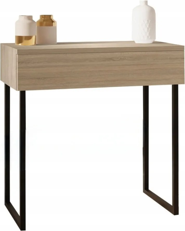 Öltözőasztal, lábas komód alsó fogantyúval, sonoma tölgy, 60 cm széles