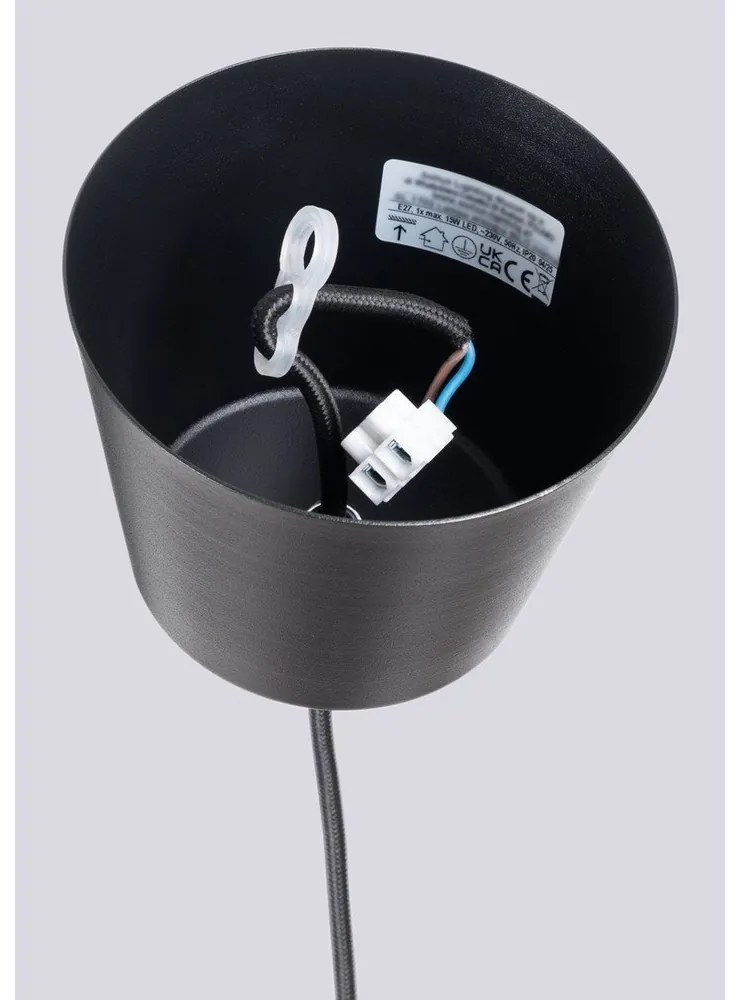 Fekete függőlámpa ø 35 cm Vito – Sollux