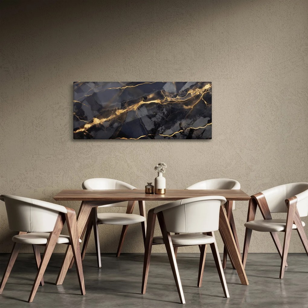 Kép - Fekete - arany dekoráció (120x50 cm)