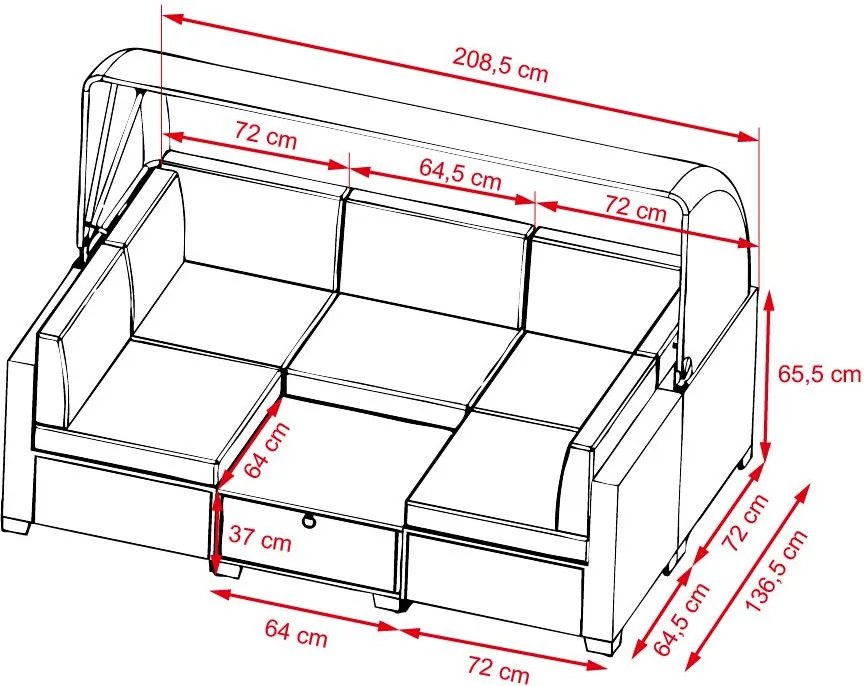 Avenberg GALIA Nagy rattan kerti garnitúra fekete + bézs huzatok