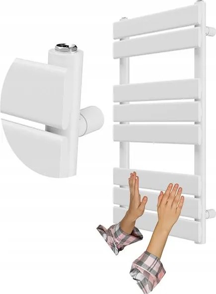 Fürdőszobai Radiátor Fehér Létra 80x45 cm Radiátor Modern Oslo