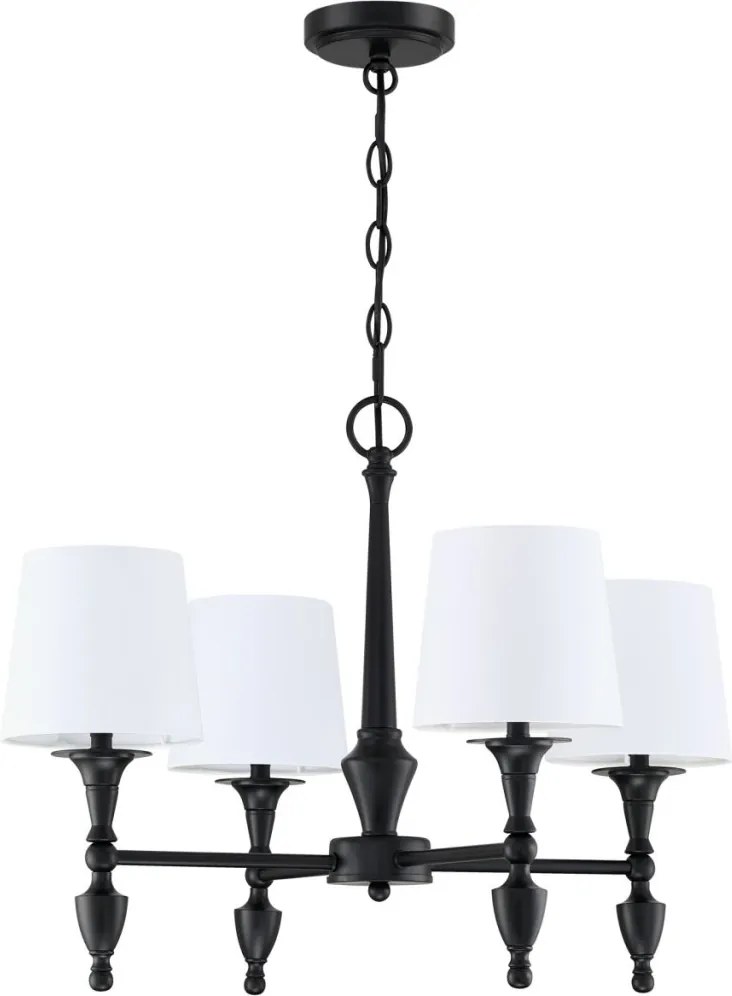 COSMOLIGHT P04166BK-WH AUSTIN Provence Csillár Fekete E27 IP20