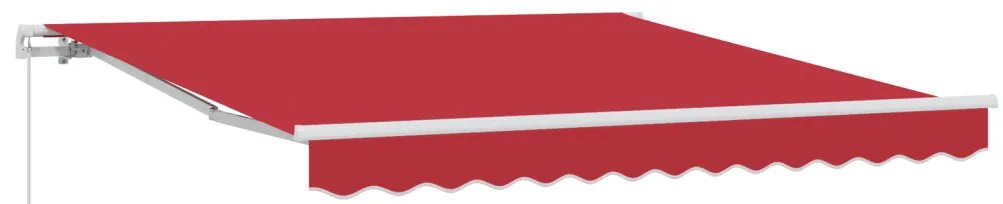 Kézi Behúzható Napellenző Piros 300x250 cm