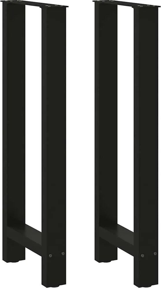 vidaXL 2 db fekete acél bárasztal láb 40 x (100-101) cm