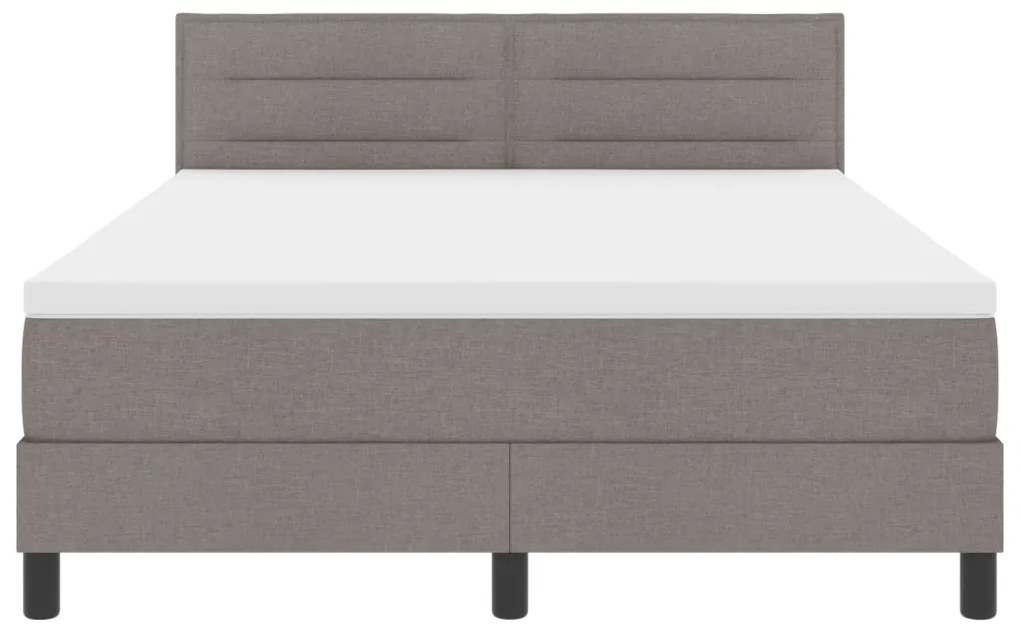 Box Spring Ágy matraccal Taupe 160x200 cm Szövet