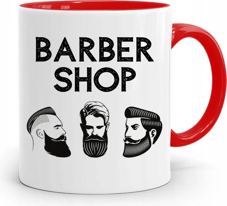 Piros Fodrász Bögre Barber Shop Fodrásznő nyomott mintával