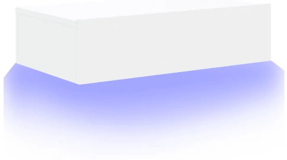 fehér TV-szekrény LED-lámpákkal 60x35x15,5 cm