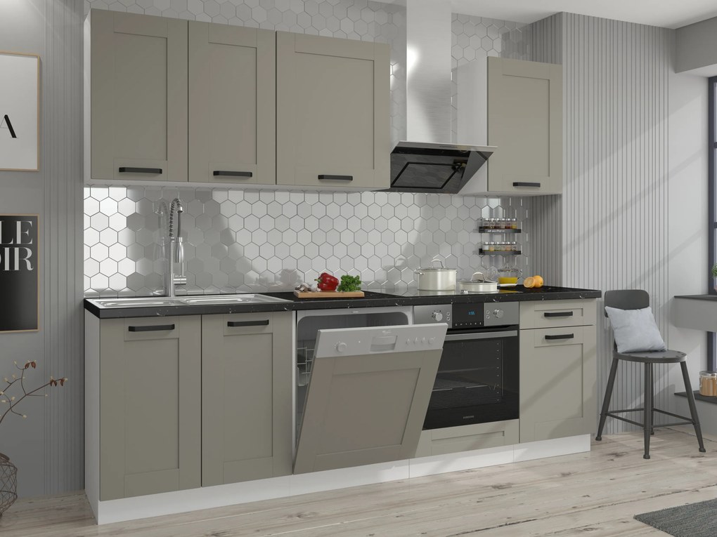 Felső konyhaszekrény Lucid 60 GU 36 1F (claygrey + fehér). Akció -6%. 1045450