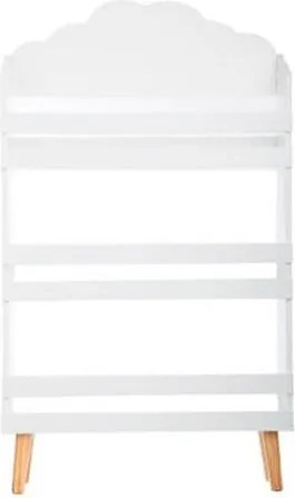 Felhő fehér könyvespolc – 3 polccal (58 x 18 x 100 cm)